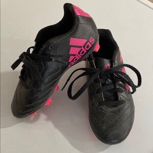 Adidas Black and Pink Soccer Cleats